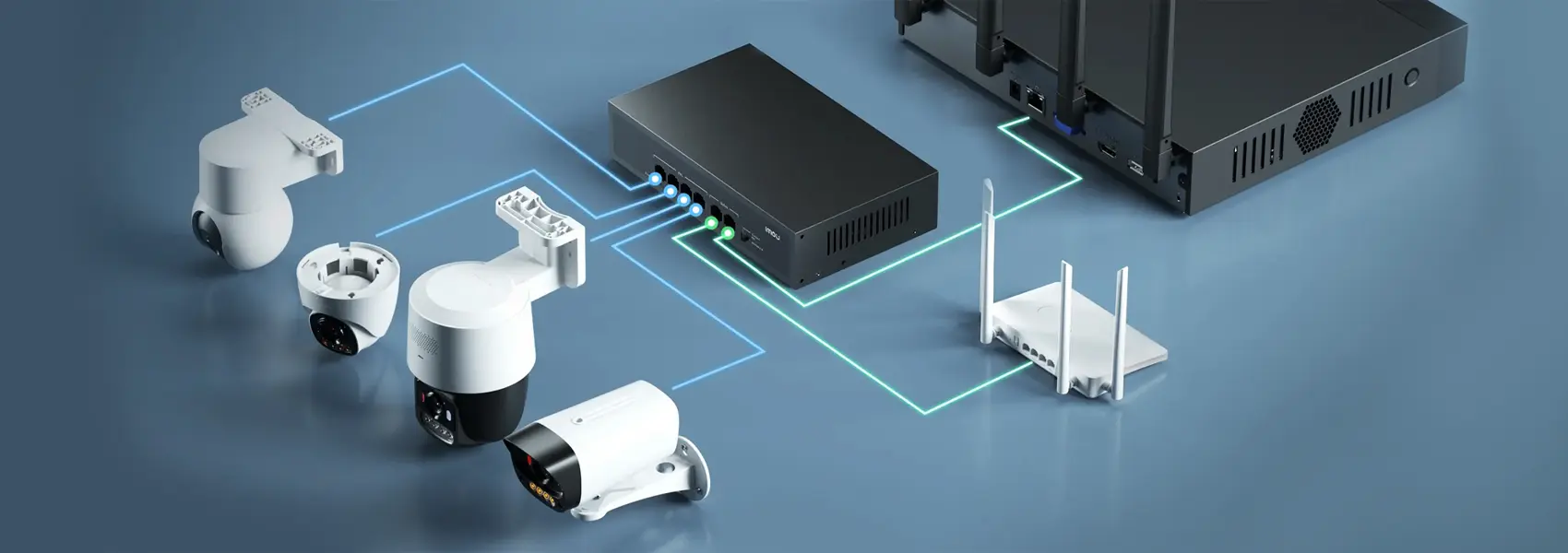 4-портовий некерований PoE комутатор Imou SF106P