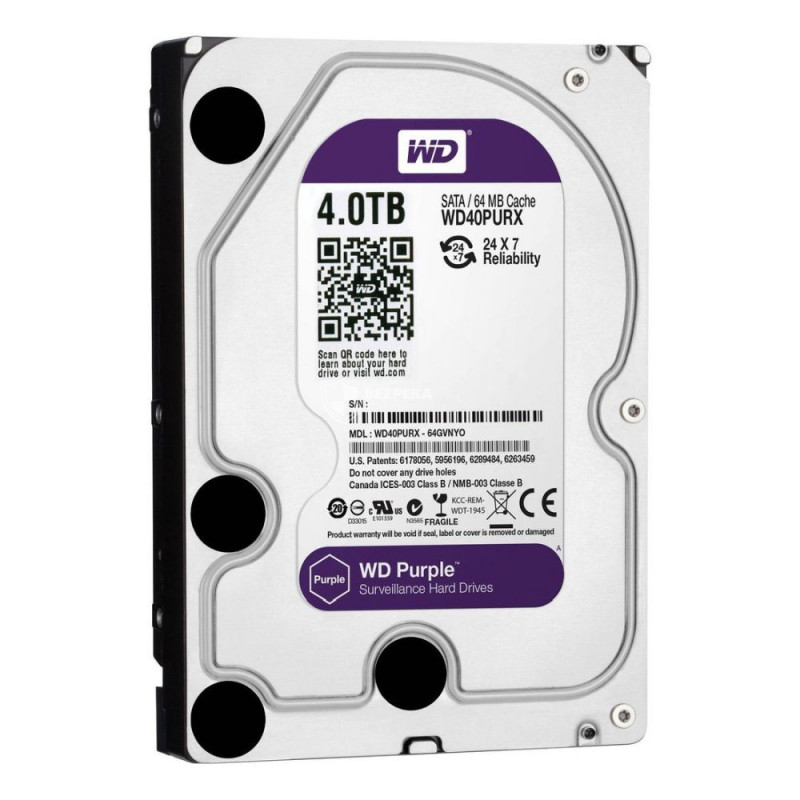 WD Purple 4TB WD40PURX 9724h 良品 Western Digital WD40PURX - купити Жорсткі диски в Україні, Києві